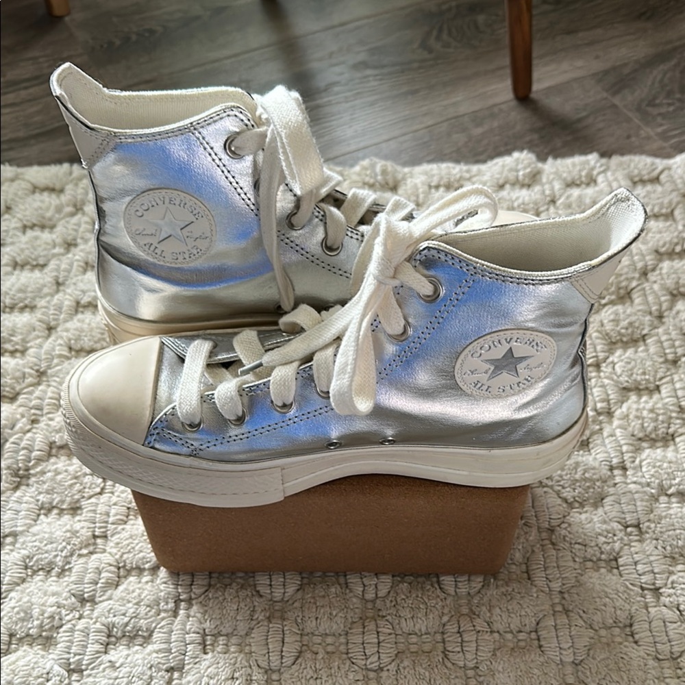 Converse Metallic Silver High-Tops
